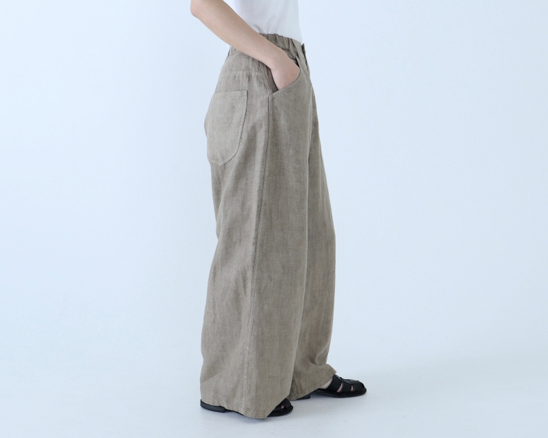 日本奶奶家 愛爾蘭麻軍裝寬褲 5色