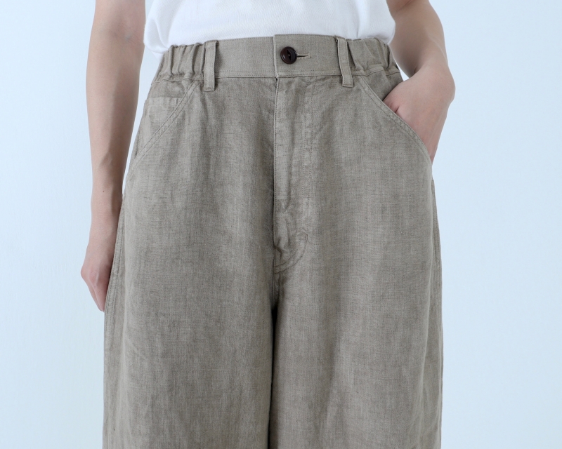 日本奶奶家 愛爾蘭麻軍裝寬褲 5色