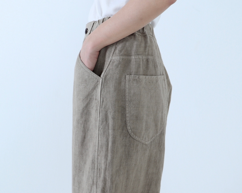 日本奶奶家 愛爾蘭麻軍裝寬褲 5色