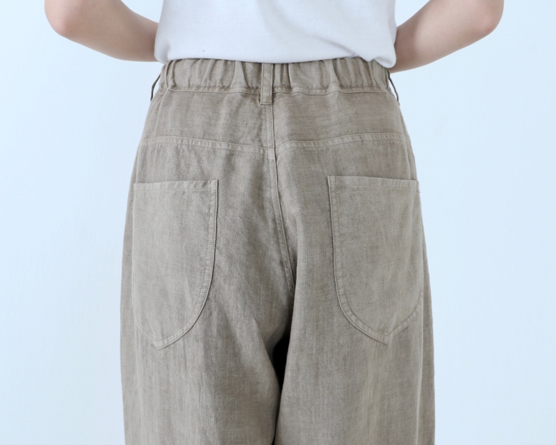 日本奶奶家 愛爾蘭麻軍裝寬褲 5色