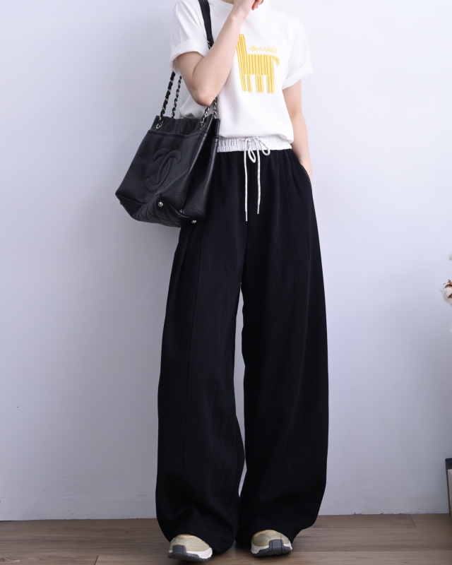 韓 綁帶休閒落地褲 4色 size