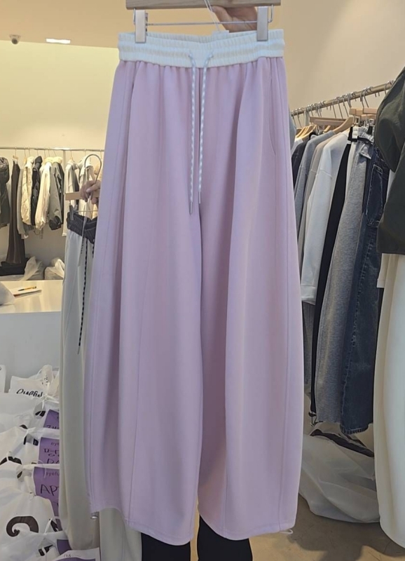 韓 綁帶休閒落地褲 4色 size