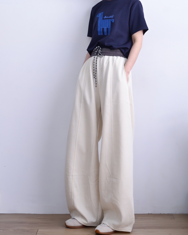 韓 綁帶休閒落地褲 4色 size