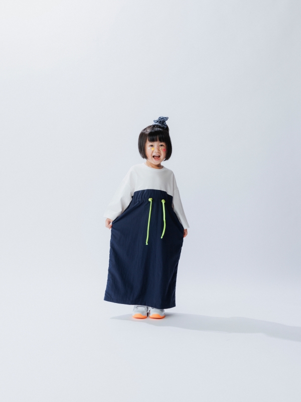 日本伊努伊努 撞色抽繩長洋 3色 大人款