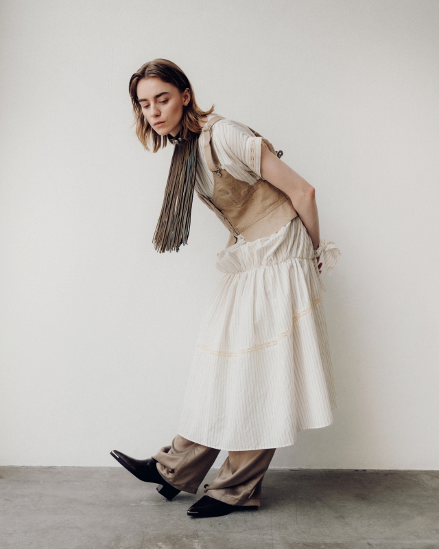 日本ENSW OBBY SCULPTURE DRESS