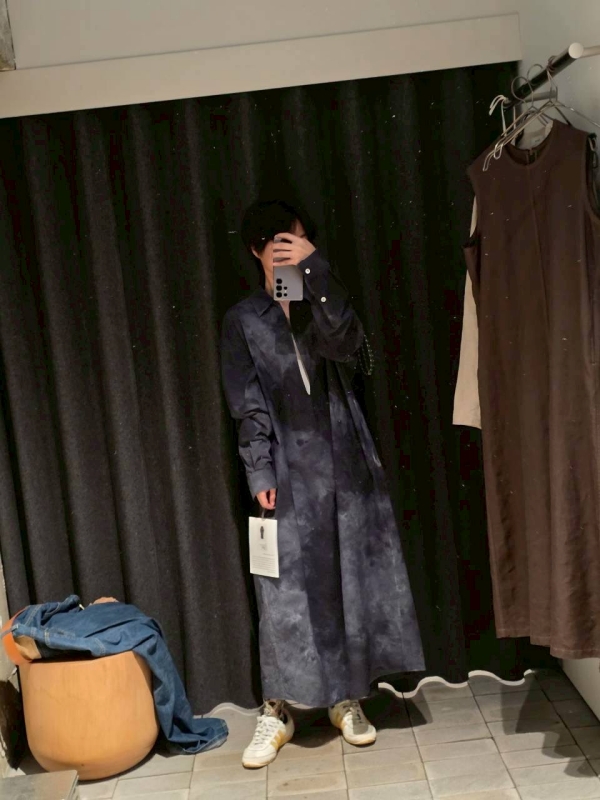 日本奶奶家2號 手壓染Skipper祕魯綿長版襯衫洋