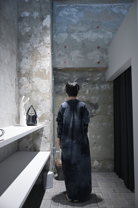 日本奶奶家2號 手壓染Skipper祕魯綿長版襯衫洋