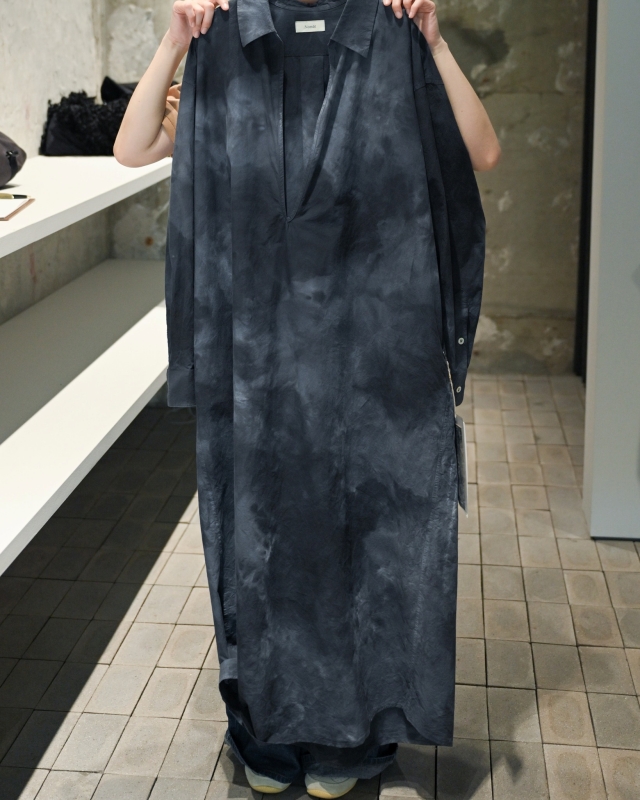 日本奶奶家2號 手壓染Skipper祕魯綿長版襯衫洋