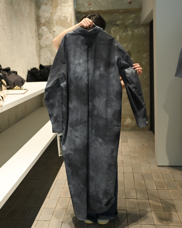 日本奶奶家2號 手壓染Skipper祕魯綿長版襯衫洋