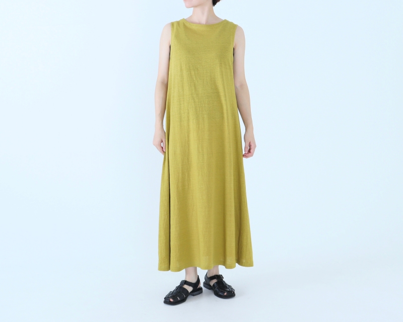 日本奶奶家 塩縮亞麻背心長洋 8色