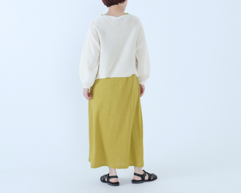 日本奶奶家 塩縮亞麻背心長洋 8色