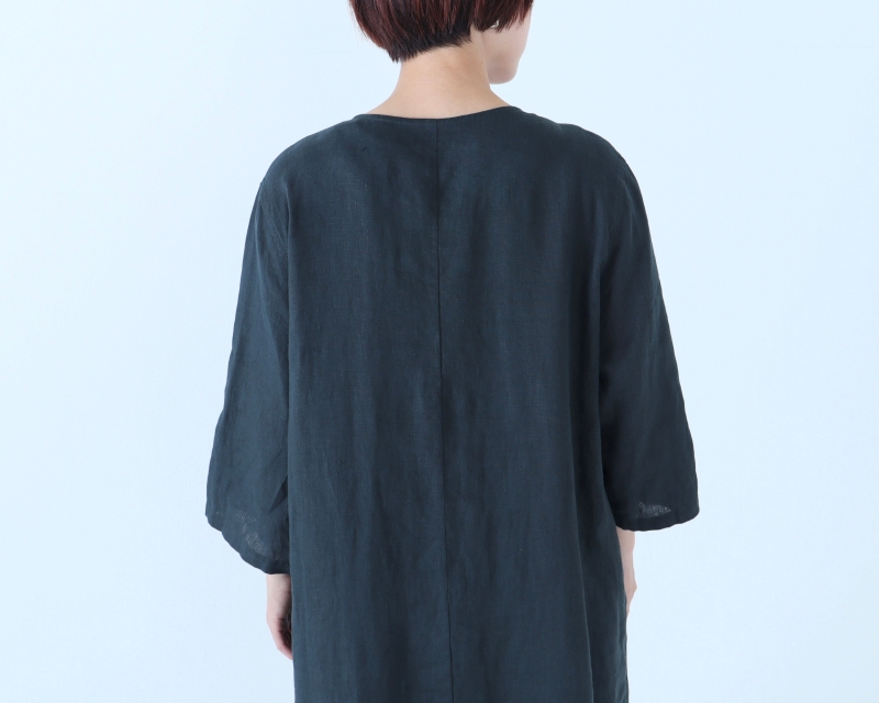 日本奶奶家 法國麻V領長洋 7色