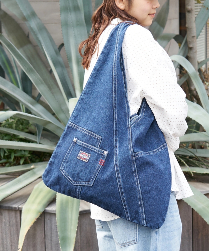 日本品牌 REMAKE風牛仔單肩/手提包