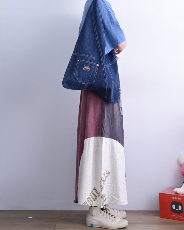 日本品牌 REMAKE風牛仔單肩/手提包