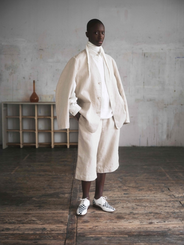 日本奶奶家2號 愛爾蘭麻Herringbone Piping外套 3色