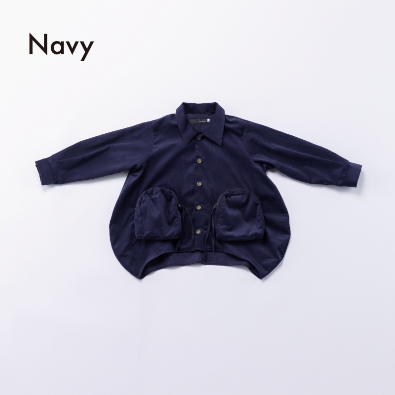 日本伊努伊努 圓弧立體口袋襯衫 大人款 3色