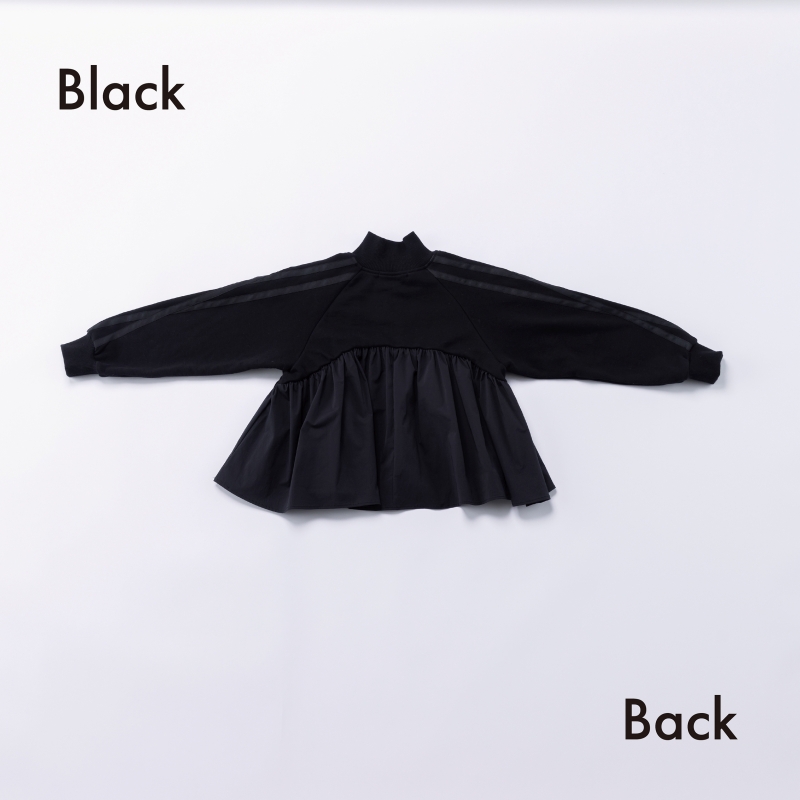 日本伊努伊努 抓褶半拉鍊拼接上衣 大人款 3色