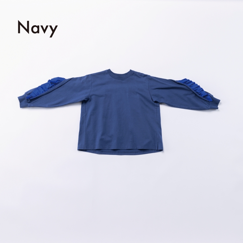 日本伊努伊努 立體拚荷葉上衣 大人款 3色