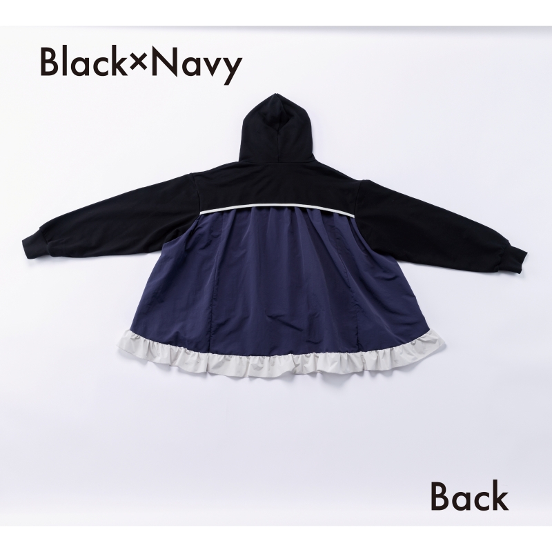 日本伊努伊努 荷葉配色連帽上衣 大人款 3色