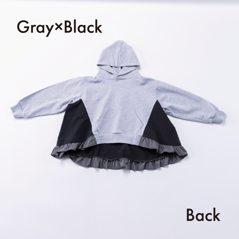 日本伊努伊努 荷葉配色連帽上衣 大人款 3色