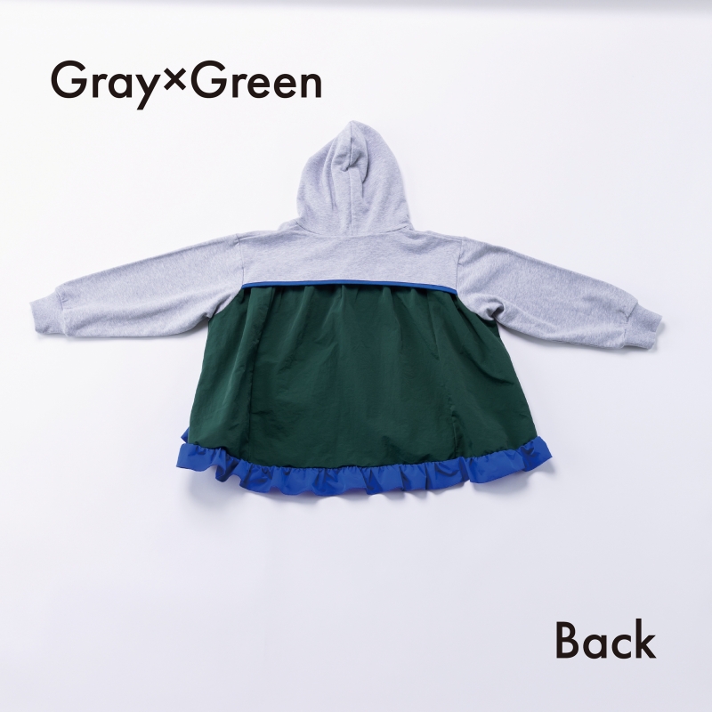 日本伊努伊努 荷葉配色連帽上衣 大人款 3色