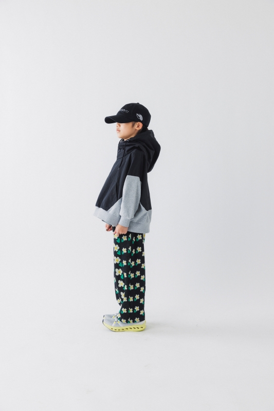 日本伊努伊努 撞色高領連帽上衣 大人款 3色