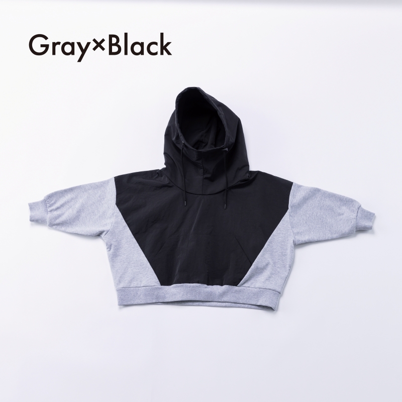 日本伊努伊努 撞色高領連帽上衣 大人款 3色