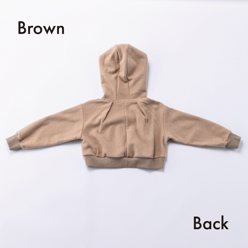 日本伊努伊努 半拉鍊短版連帽羊毛上衣 大人款 2色