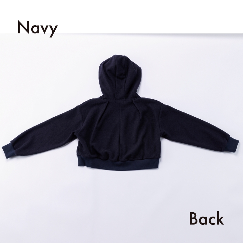 日本伊努伊努 半拉鍊短版連帽羊毛上衣 大人款 2色