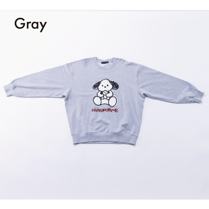 日本伊努伊努  手繪感inuinu刺繡大學T 大人款 3色