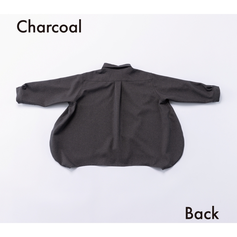 日本伊努伊努 圓弧寬身斜扣襯衫 大人款 3色