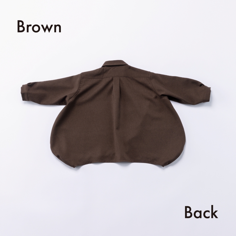 日本伊努伊努 圓弧寬身斜扣襯衫 大人款 3色