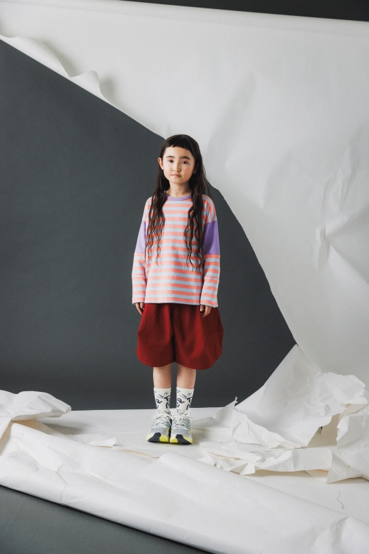 日本伊努伊努 童趣亂序條紋上衣 大人款 3色