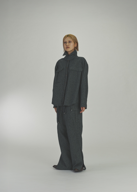 日本ENSW THROAT LATCH TWEEDY SHIRT JACKET 2色