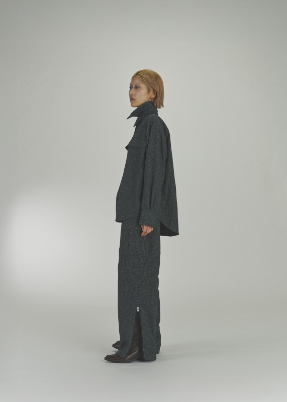 日本ENSW THROAT LATCH TWEEDY SHIRT JACKET 2色