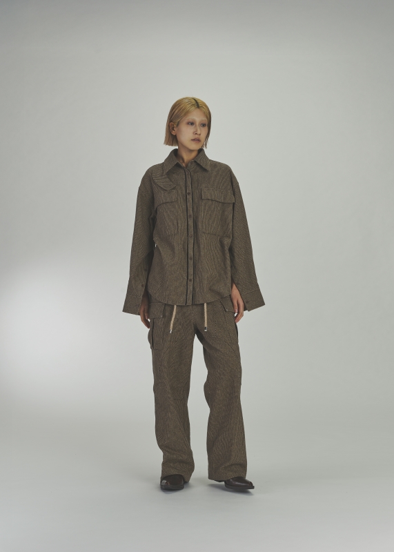 日本ENSW THROAT LATCH TWEEDY SHIRT JACKET 2色