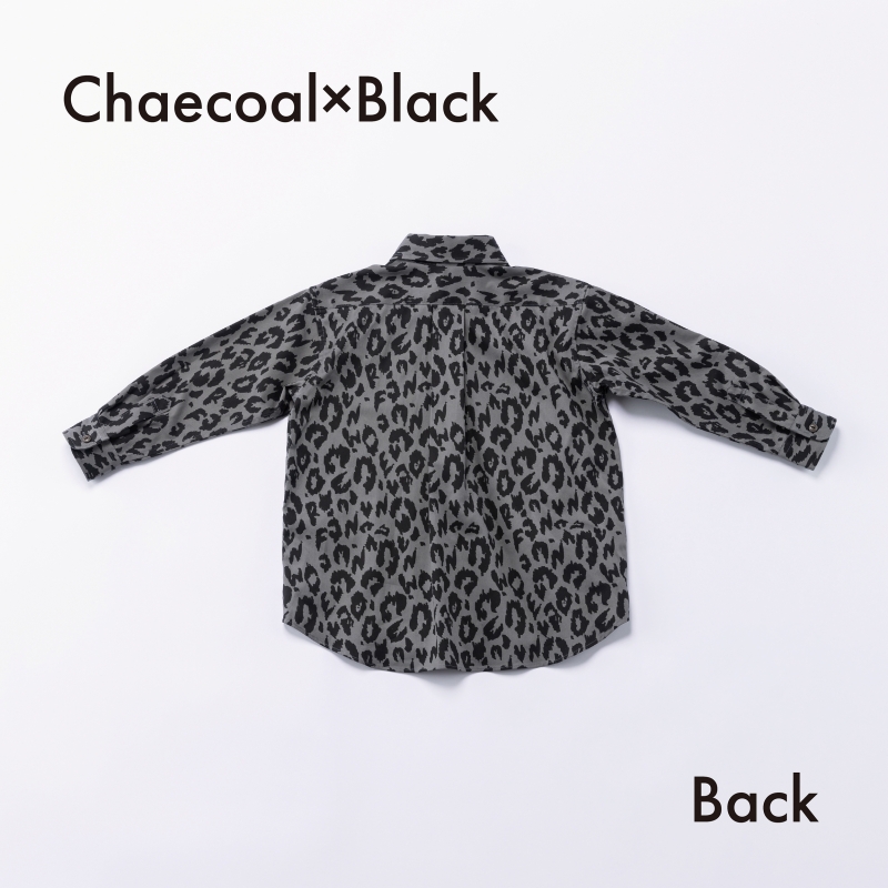 日本伊努伊努 隱藏字樣豹紋襯衫 大人款 3色