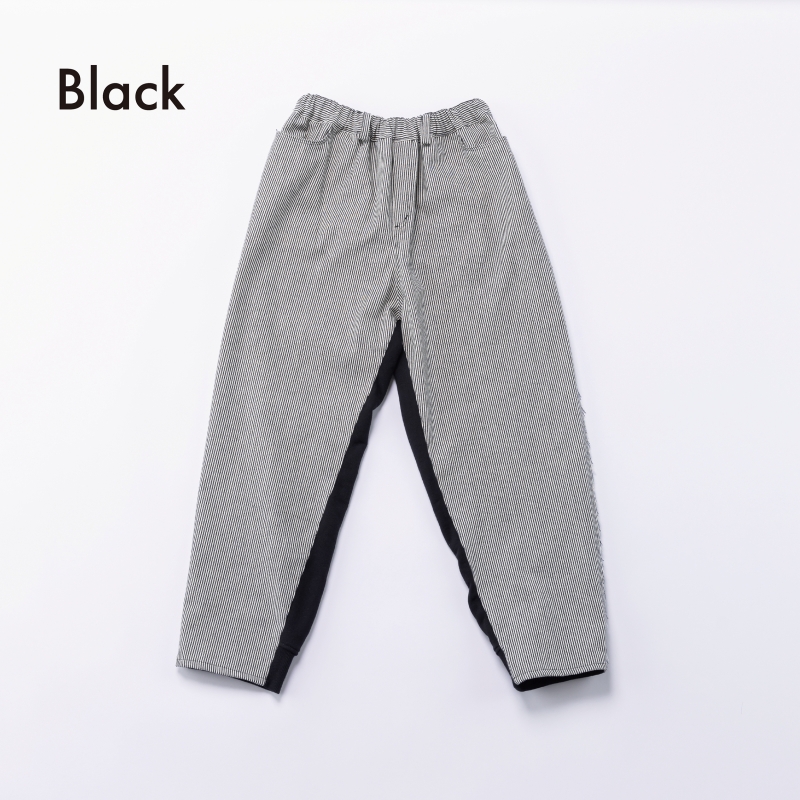 日本伊努伊努 異素材拼接束口褲 大人款 2色