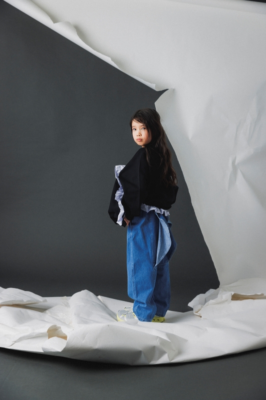 日本伊努伊努 背影大蝴蝶結牛仔褲 大人款 2色