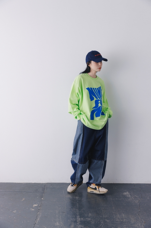 日本伊努伊努 拼拼看牛仔褲 大人款 2色