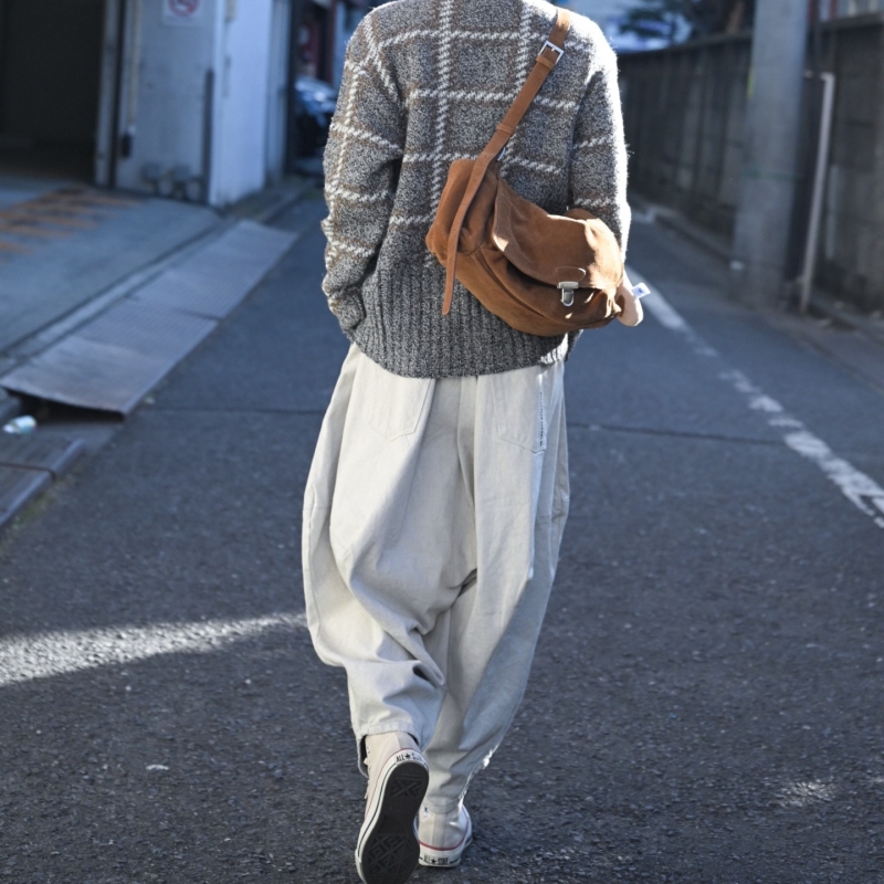 日本伊努伊努 顆粒感牛仔氣球褲 大人款