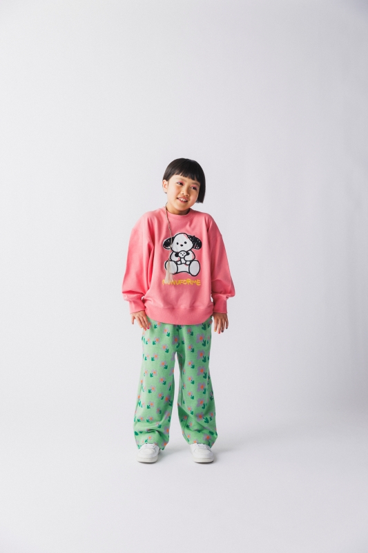 日本伊努伊努 滿版花朵針織長褲 大人款 3色