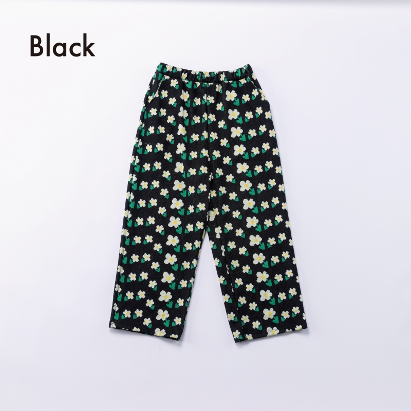 日本伊努伊努 滿版花朵針織長褲 大人款 3色