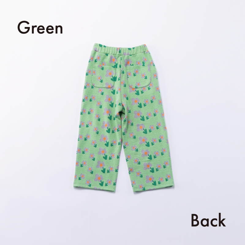 日本伊努伊努 滿版花朵針織長褲 大人款 3色