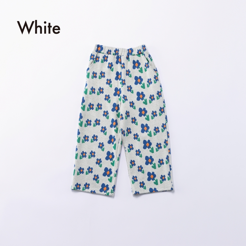 日本伊努伊努 滿版花朵針織長褲 大人款 3色