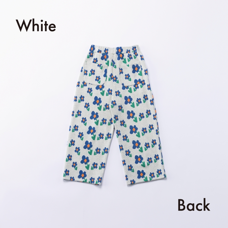 日本伊努伊努 滿版花朵針織長褲 大人款 3色