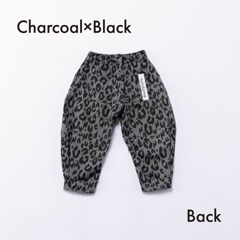 日本伊努伊努 下襬抓褶豹紋弧形寬褲 大人款 3色