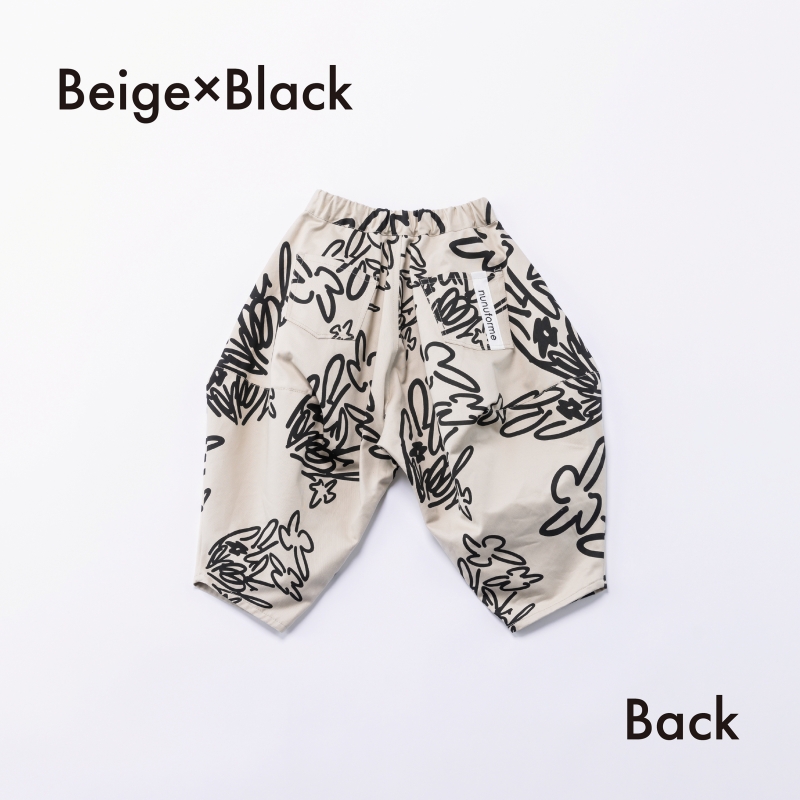 日本伊努伊努 塗鴉感尖角氣球寬褲 大人款 2色