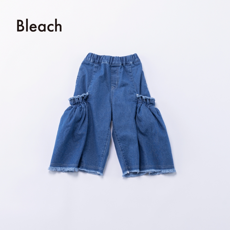 日本伊努伊努 澎澎口袋牛仔寬褲 大人款 2色