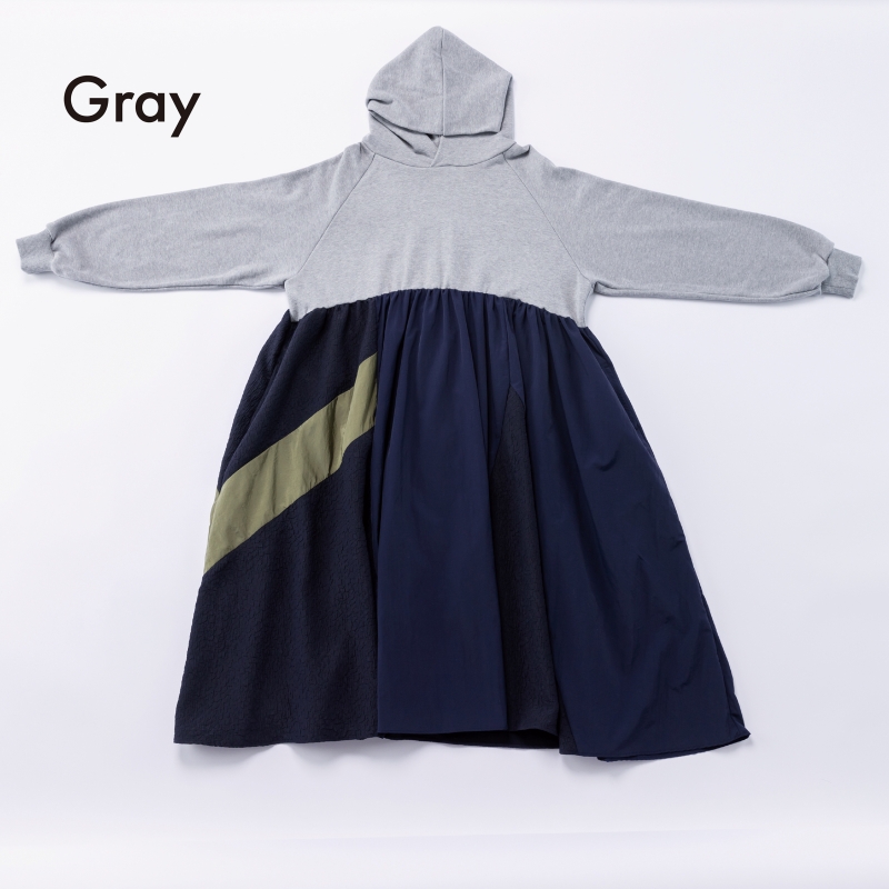 日本伊努伊努 斜拼接連帽洋 大人款 3色